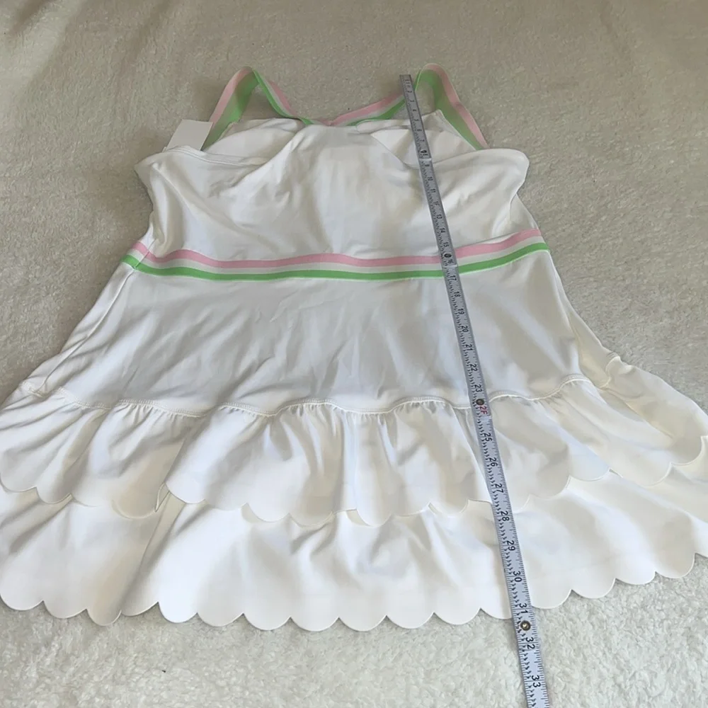 Lilly Pulitzer “Lollo” Luxletic Active Dress Resort White Pink Trim Size XL NWT - Picture 9 of 10